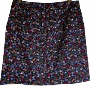 Talbots Bicycle Print Skirt